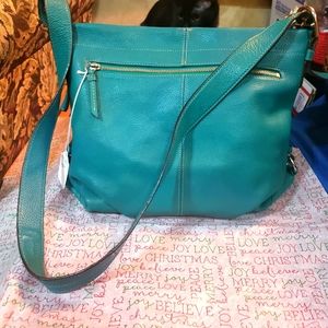 Coach Shoulder Bag Teal Green Medium
